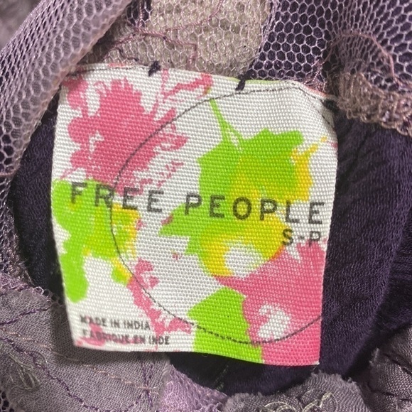 FREE People Purple High Neck Sheer Tunic Boho Flowy Small 🌟 - Picture 7 of 7